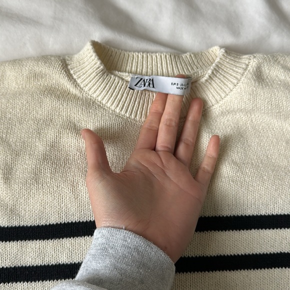 Zara striped crewneck sweater - Picture 3 of 3